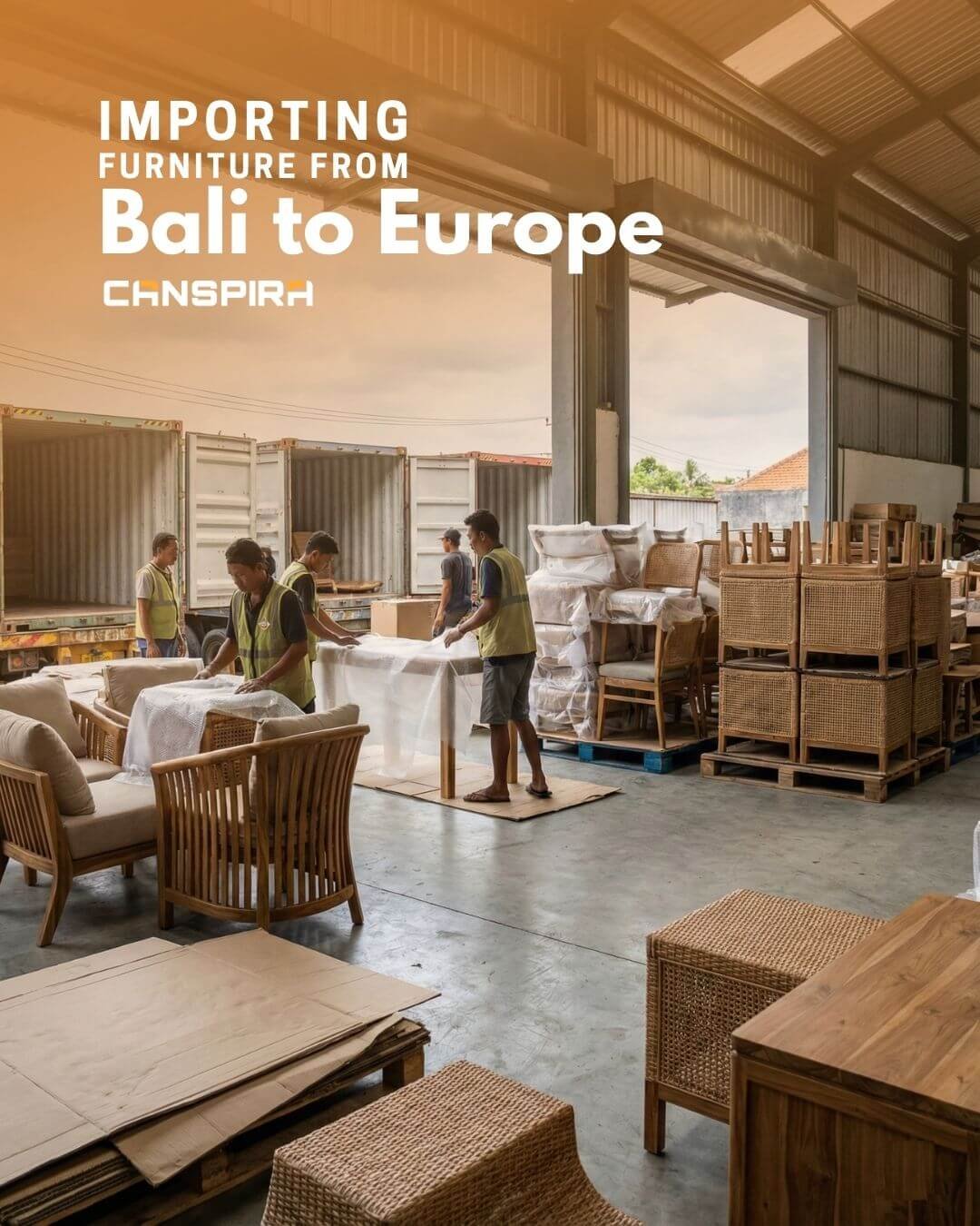 importing furniture from bali to europe