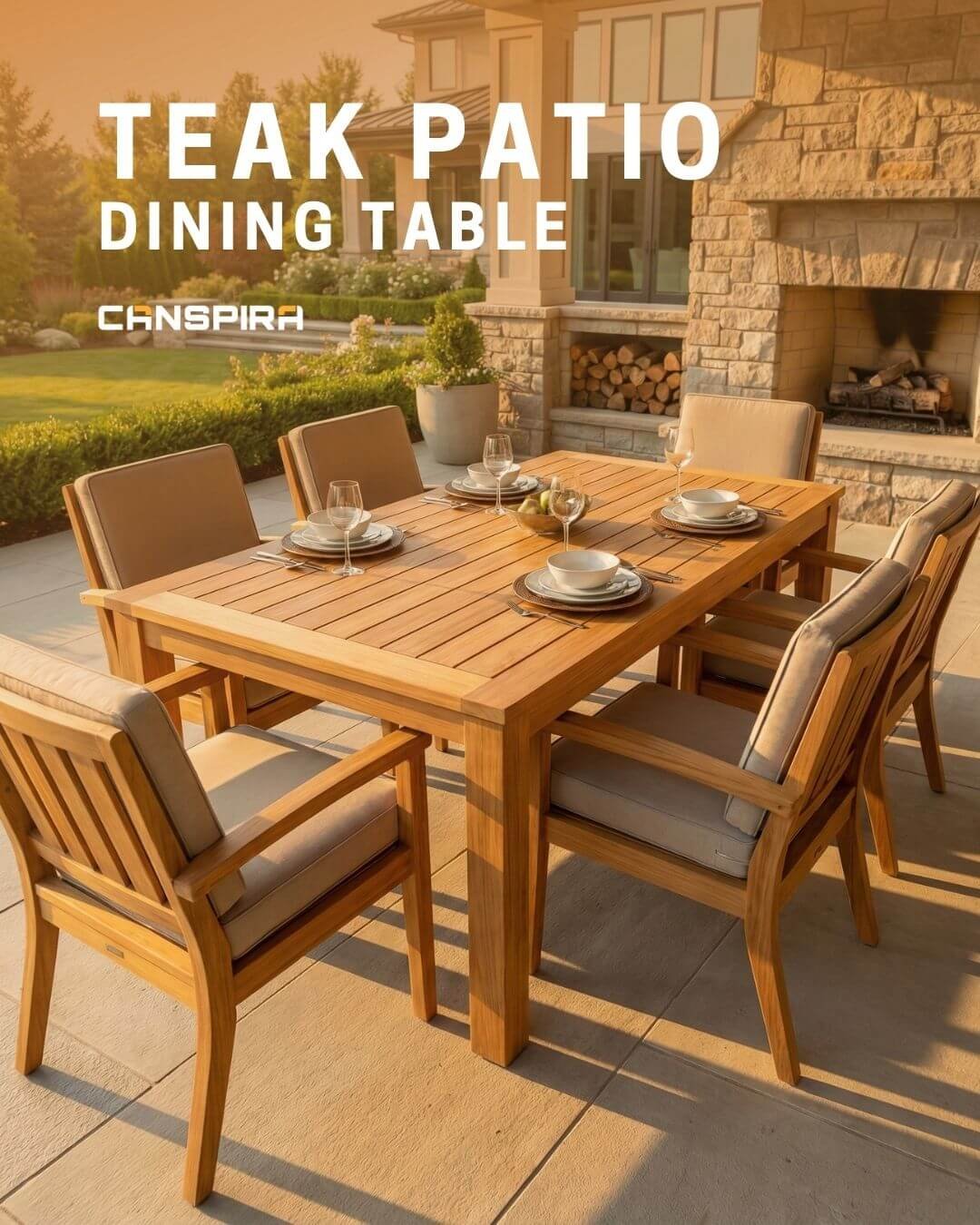 teak patio dining table
