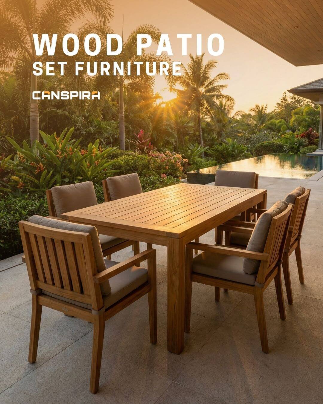 wood patio set furniture