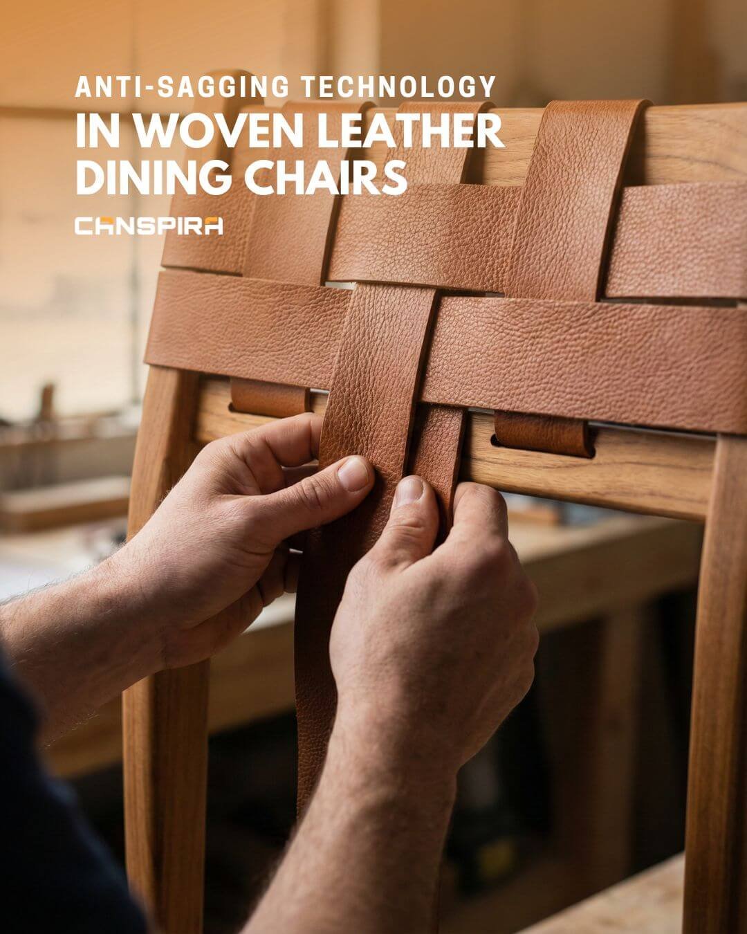 leather woven dining room chairs