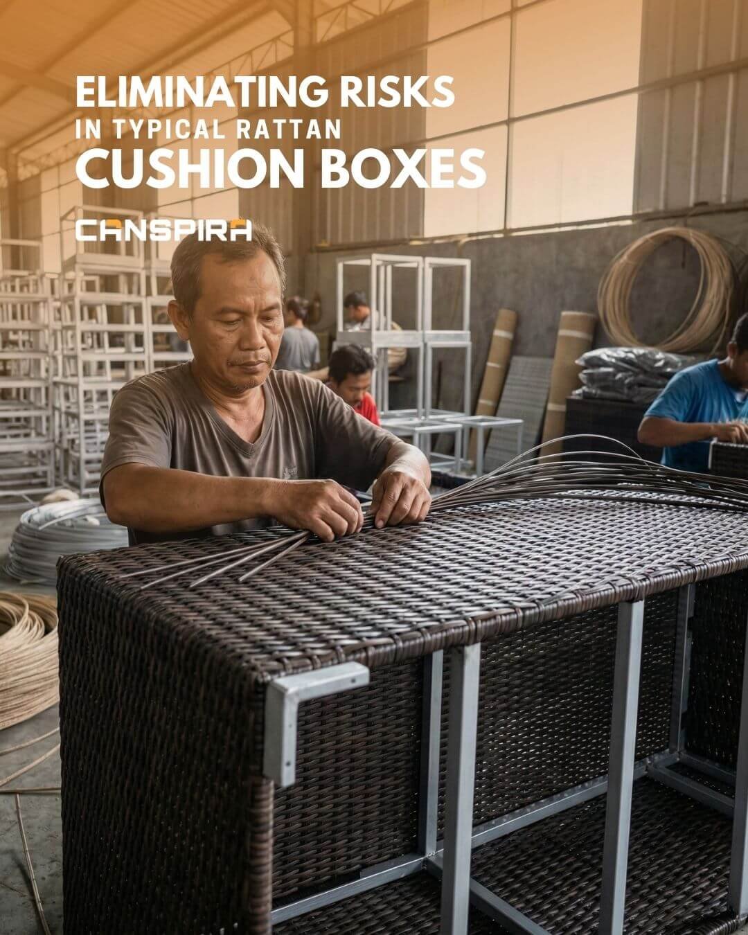 rattan cushion storage