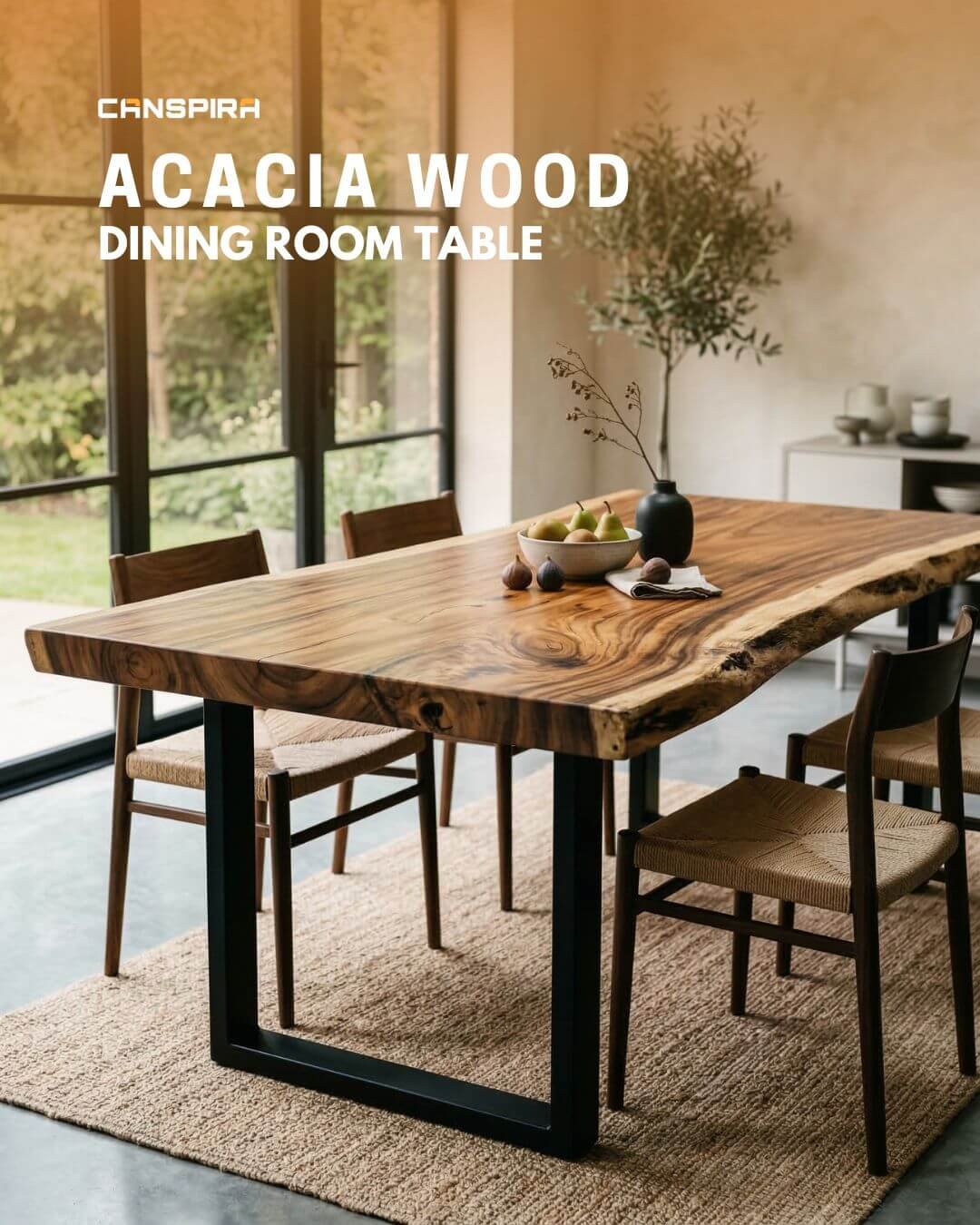 acacia wood dining room table
