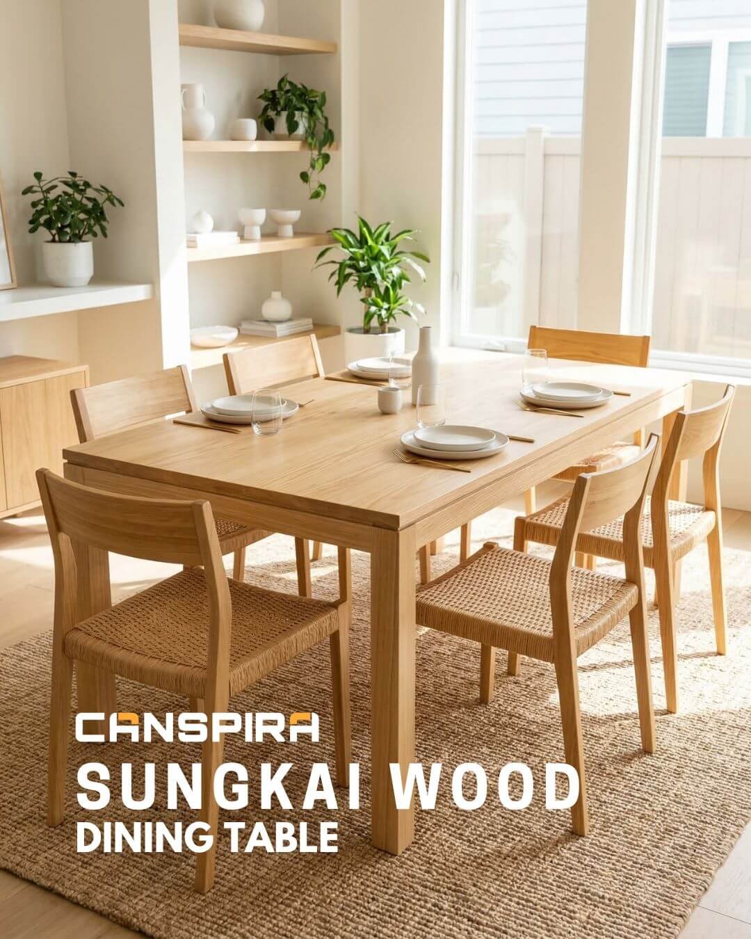 sungkai wood dining table