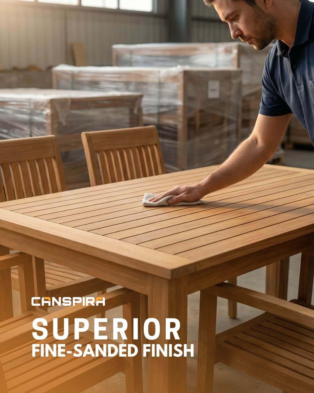  wooden patio table and chairs