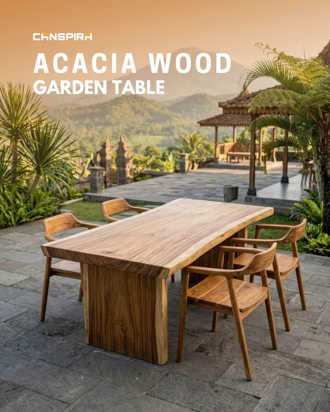 acacia wood garden table