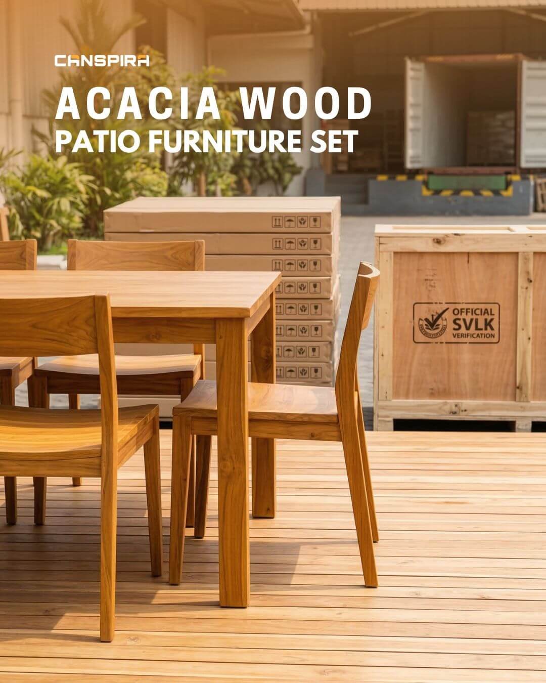 acacia wood patio furniture set