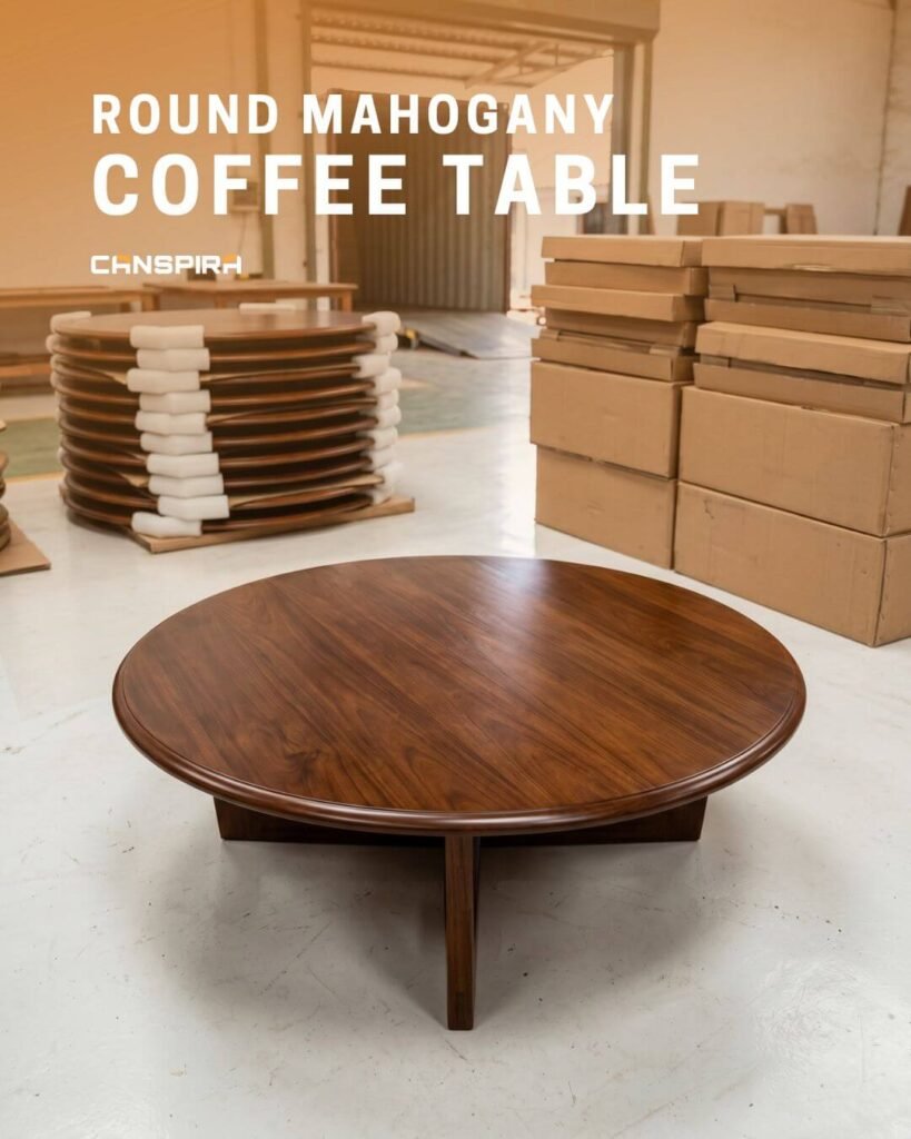round mahogany coffee table