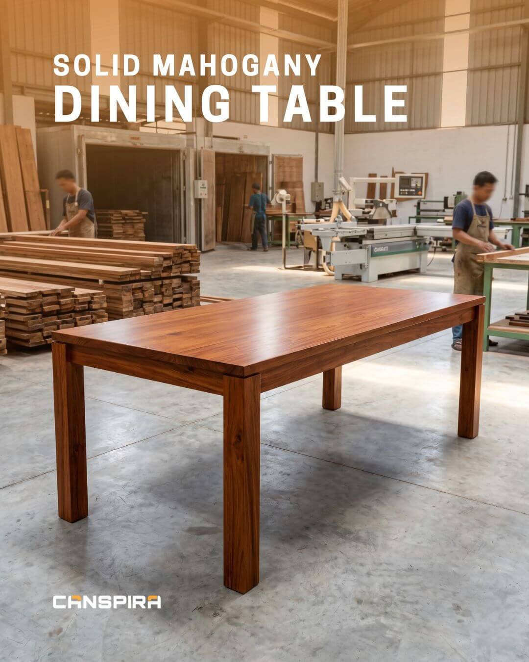 solid mahogany dining table