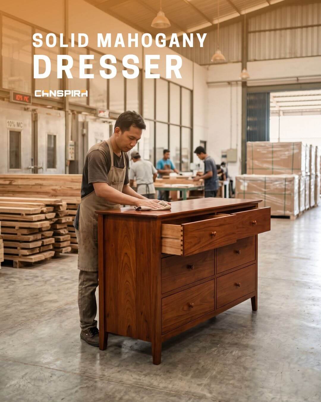 solid mahogany dresser