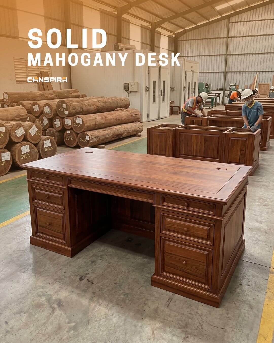 solid mahogany desk