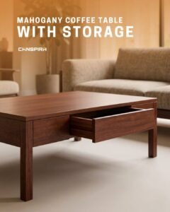mahogany coffee table with storage