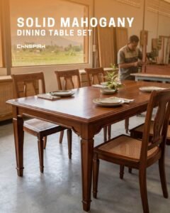 solid mahogany dining table set