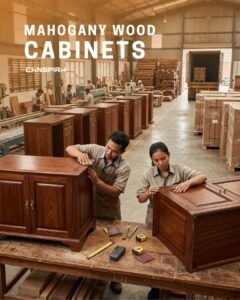 mahogany wood cabinets