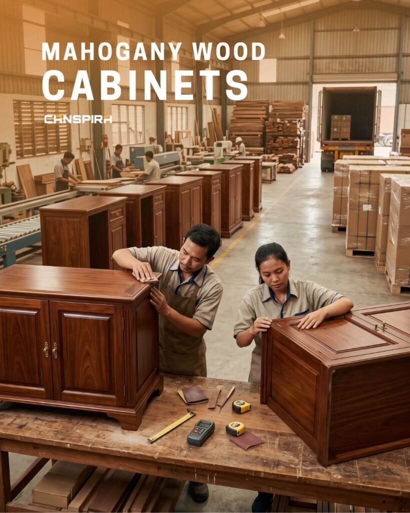 mahogany wood cabinets