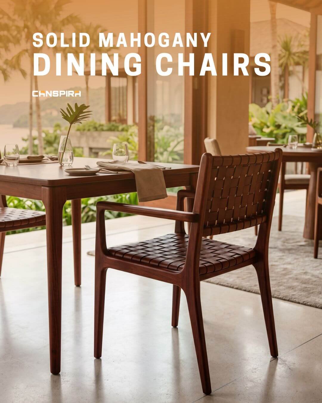 solid mahogany dining chairs
