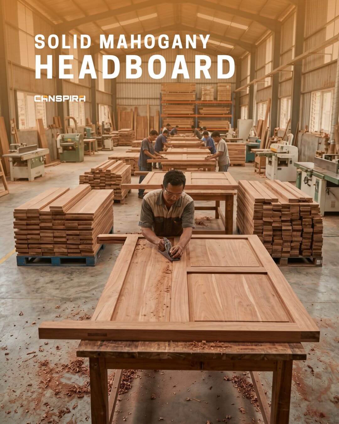 solid mahogany headboard