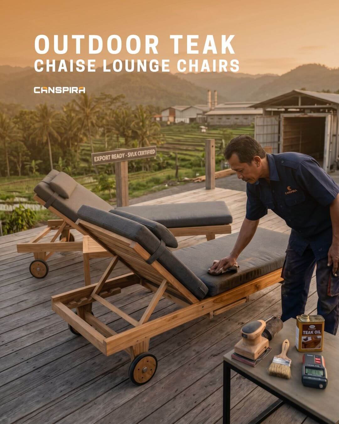outdoor teak chaise lounge chairs