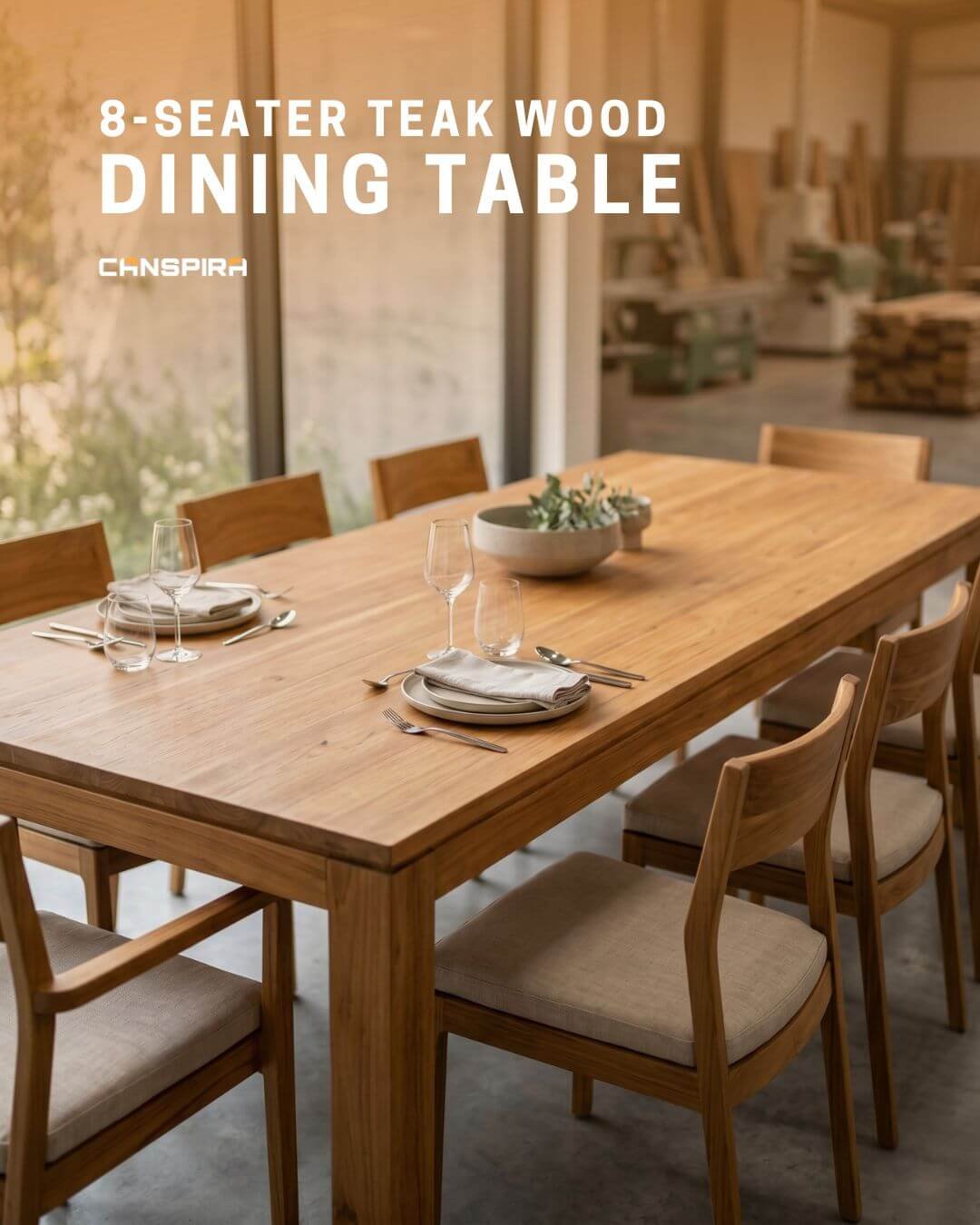teak wood dining table 8 seater