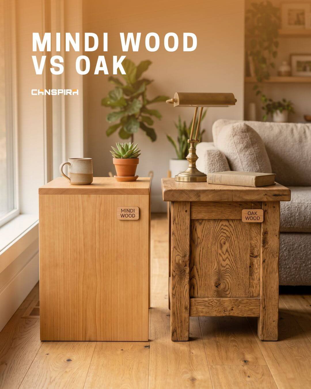 mindi wood vs oak