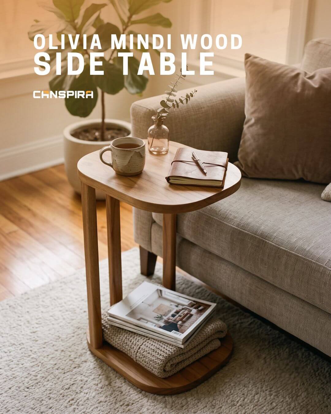 olivia mindi wood side table